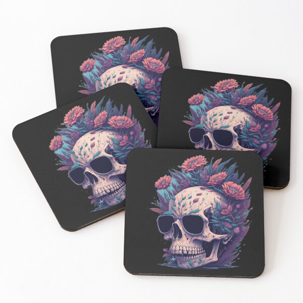 Item preview, Black Metal Flower Scull designed and sold by rockyRG.