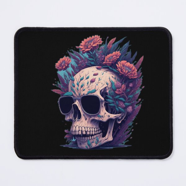 Item preview, Black Metal Flower Scull designed and sold by rockyRG.