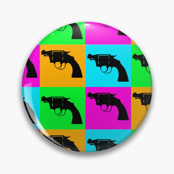 Item preview, Black Revolver Gun, pop art style designed and sold by PeterADesign.