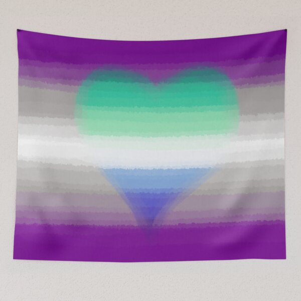 Item preview, Watercolor Greysexual Homoromantic Gay Male Pride Flag designed and sold by Sum-Thangs.