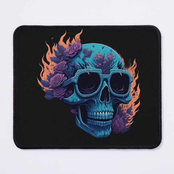 Item preview, Black Metal Flower Fire Scull designed and sold by rockyRG.