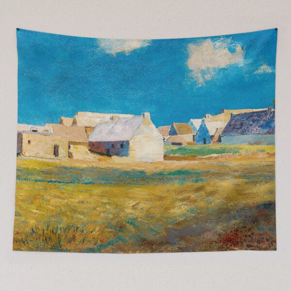 Aperçu de l'œuvre Village breton (1890) d'Odilon Redon créée et vendue par BossyCatHome.