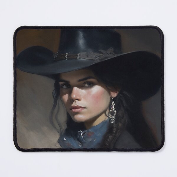 Item preview, Gothic Cowgirl Moody Vintage Oil Painting designed and sold by WalterWhatFace.