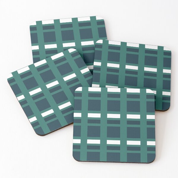 Item preview, Teal White Blue Checkers Plaid Pattern designed and sold by Nisha Prabhu.