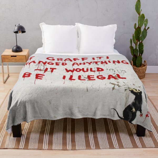 Item preview, BANKSY Graffiti Quote Rat designed and sold by WE-ARE-BANKSY.