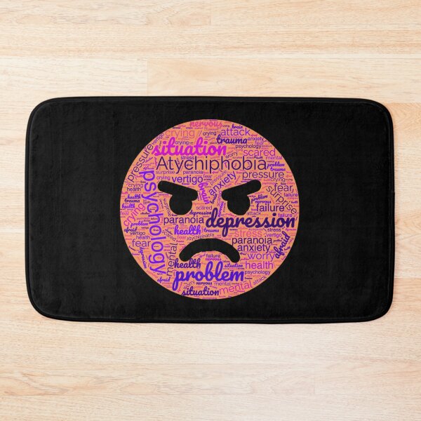 Item preview, Atychiphobia - fed up from atychiphobia angry emoji word cloud designed and sold by mehak Khan.