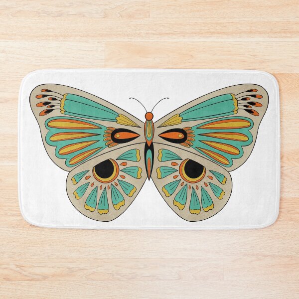 Item preview,  Neutral floral tattooed butterfly designed and sold by LibbyHaggerArt.