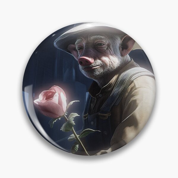 Item preview, Pigman Farman - Digital Art of an Old Charismatic Farman Holding a Giant Rose designed and sold by CreationP.