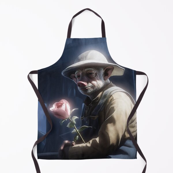 Item preview, Pigman Farman - Digital Art of an Old Charismatic Farman Holding a Giant Rose designed and sold by CreationP.