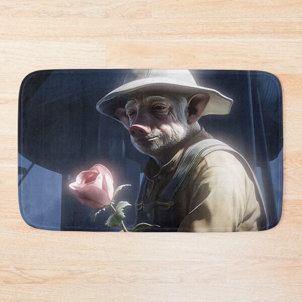 Item preview, Pigman Farman - Digital Art of an Old Charismatic Farman Holding a Giant Rose designed and sold by CreationP.