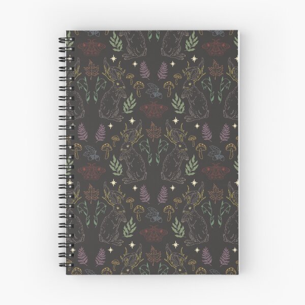 Item preview, Jackalope woodland pattern  designed and sold by meemeepumpkin.
