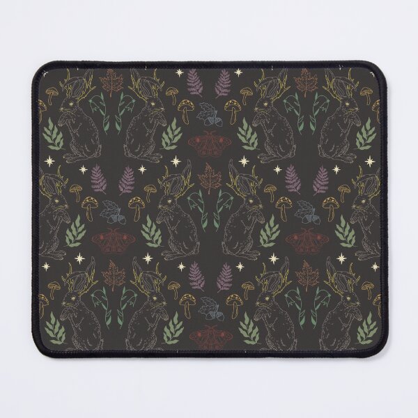 Item preview, Jackalope woodland pattern designed and sold by meemeepumpkin.