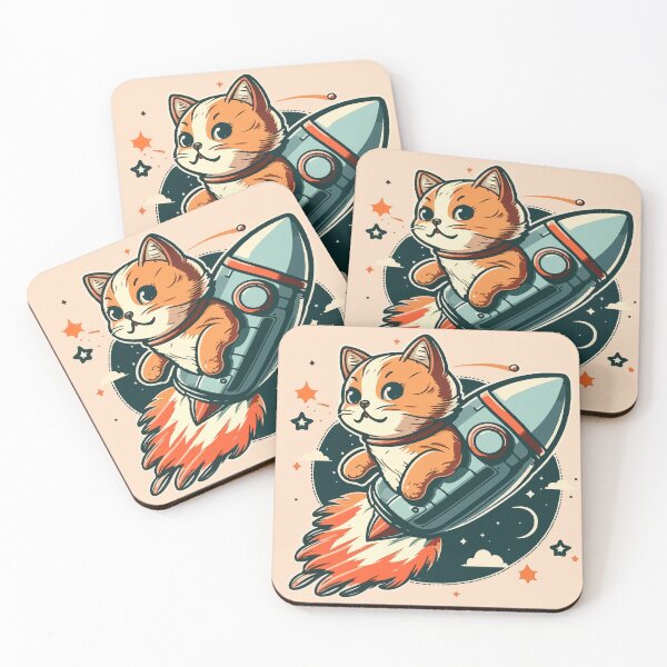 Item preview, Ginger cat on a rocket designed and sold by theresa7131.