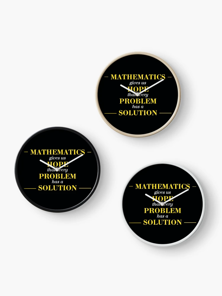 Thumbnail 3 of 4, Clock, Inspiring Math Quotes designed and sold by MathVerge.