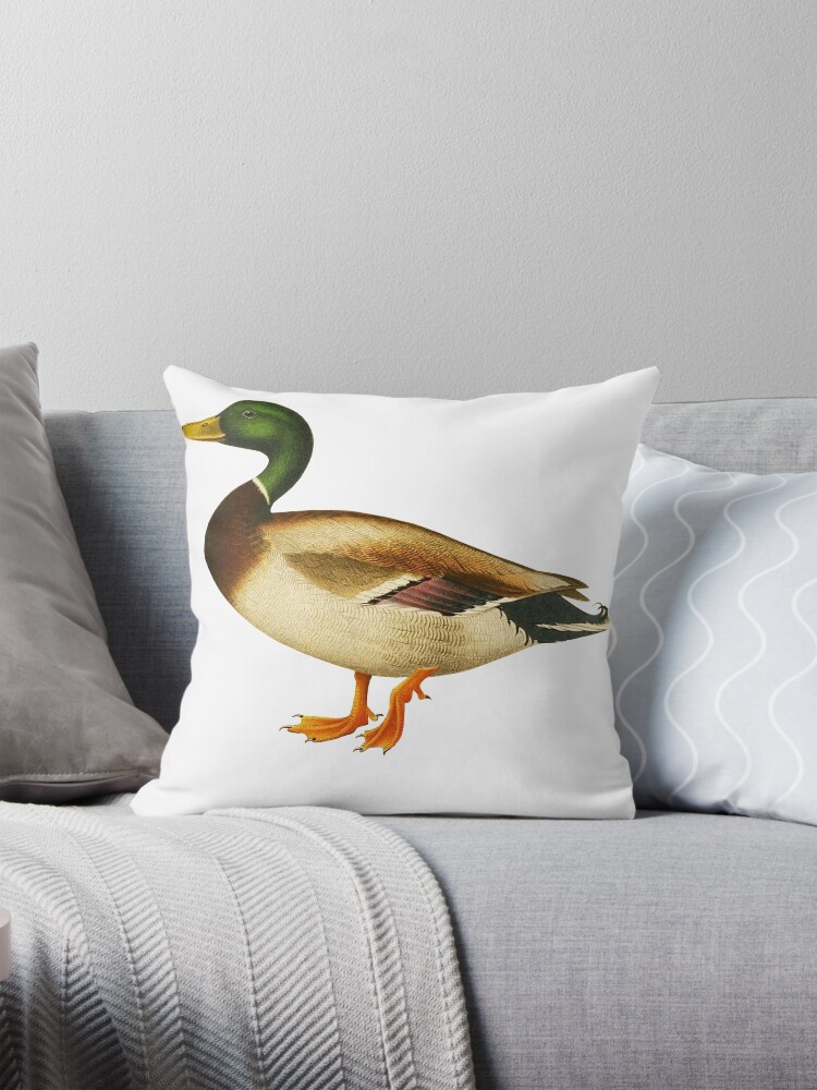 Mallard Duck Cute Wild Duck Lover Ducky Pillow for Sale by madeulaugh Redbubble