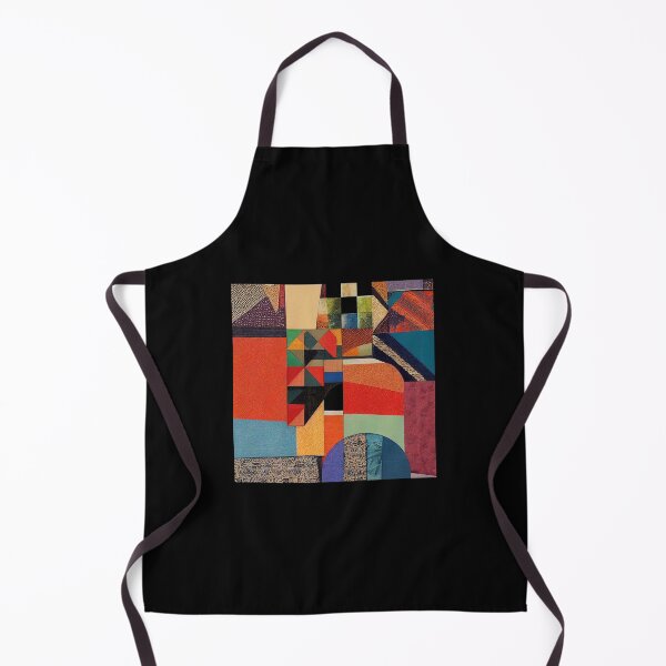 Item preview, fabric and leather patchwork in vibrant colours designed and sold by m14arts.