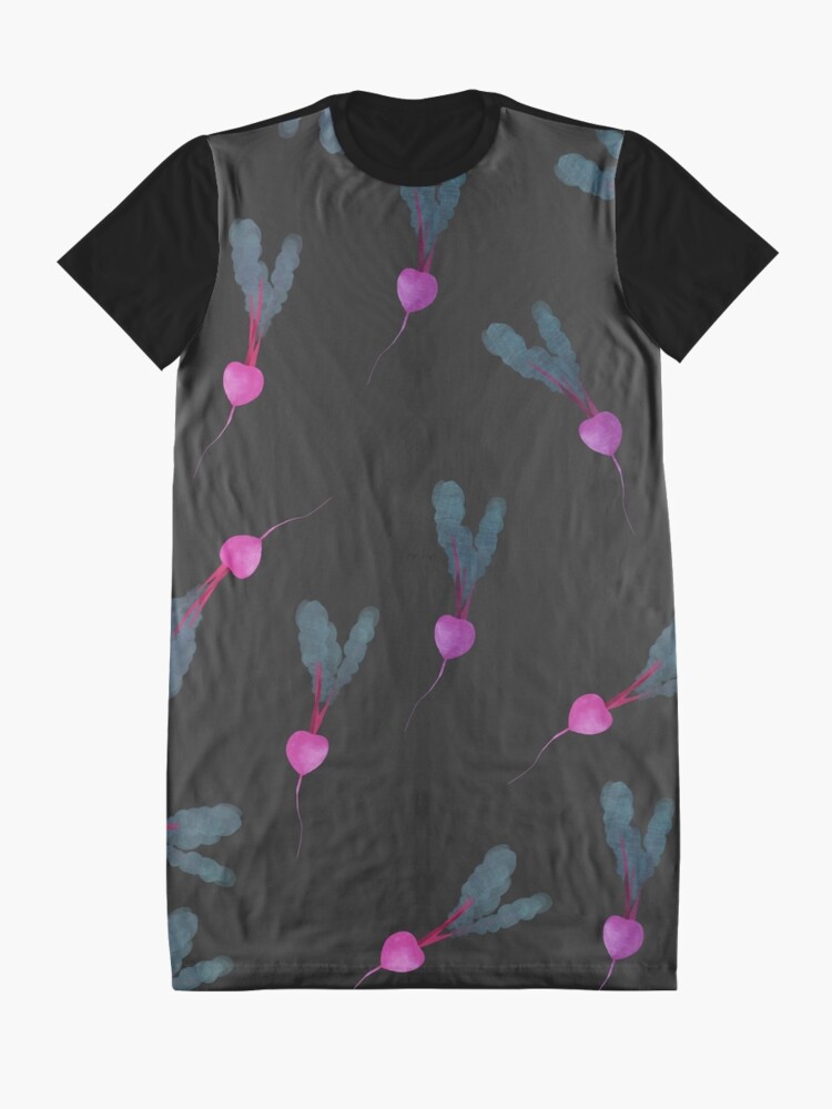 Alternate view of Patterns Everyday_ Beets Rain Graphic T-Shirt Dress
