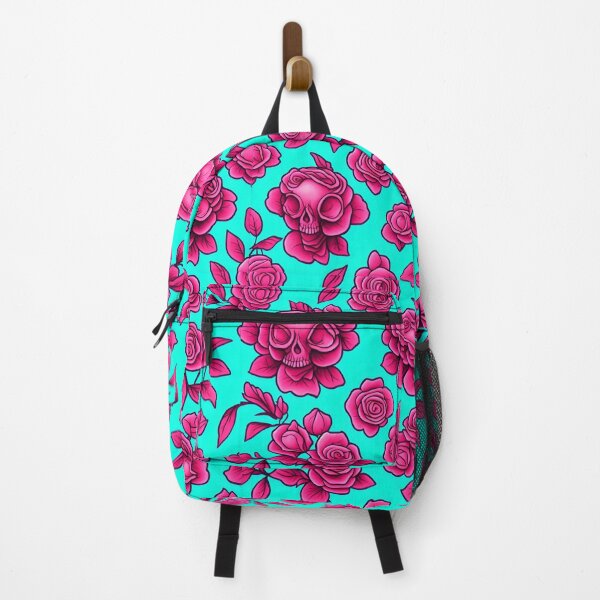 Item preview, Pattern of Skulls Faces In Pink Roses designed and sold by artist-mac.