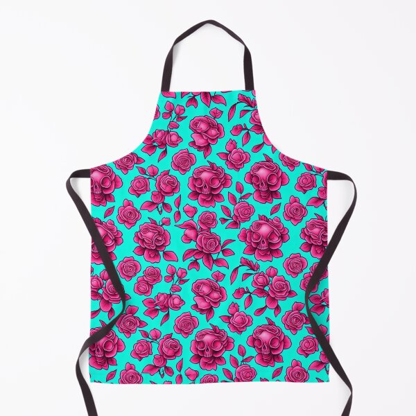 Item preview, Pattern of Skulls Faces In Pink Roses designed and sold by artist-mac.