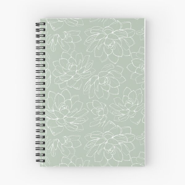 Item preview, Mint Line Art succulent Pattern designed and sold by Claudi Lourens.