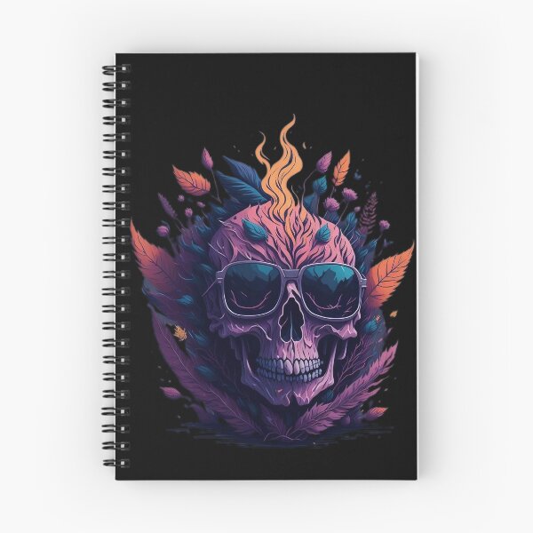 Item preview, Black Metal Flower Fire Scull designed and sold by rockyRG.