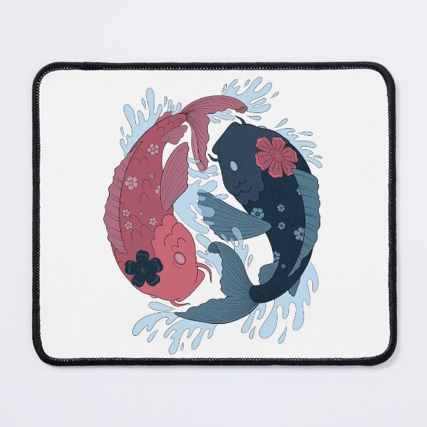 Item preview, Floral yin yang koi fish splash designed and sold by LibbyHaggerArt.