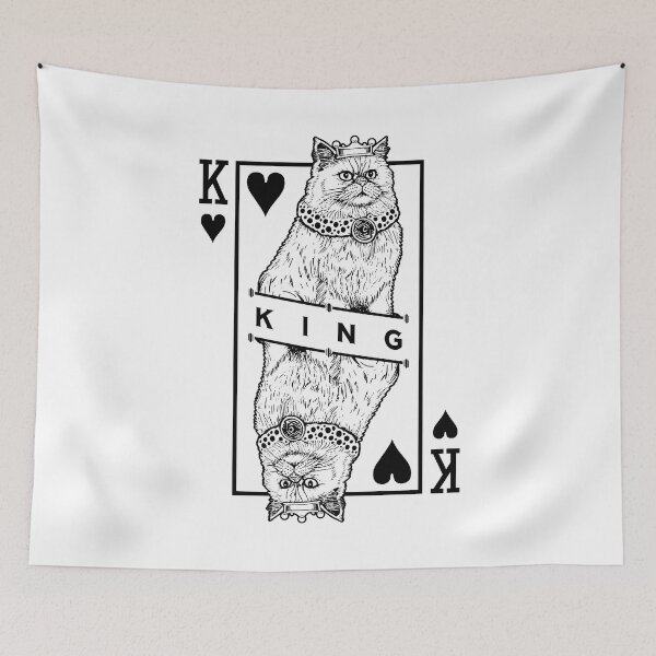 Item preview, Persian Cat Lover King Of Hearts Funny Pop Art designed and sold by GrandeDuc.