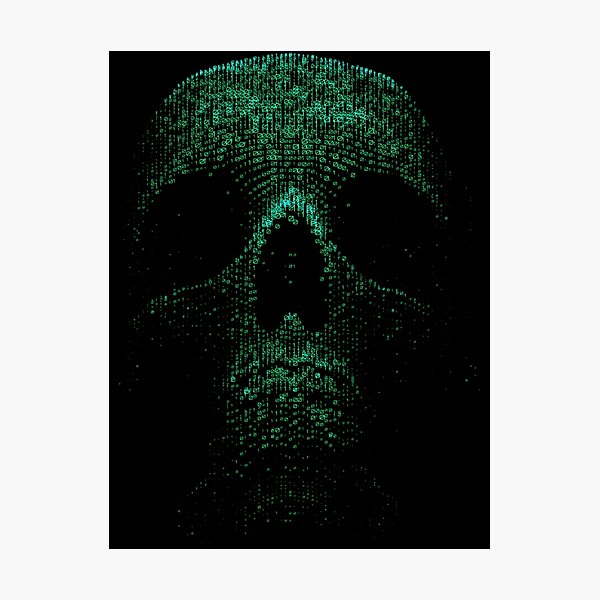 Item preview,  Matrix Skull Classic T-Shirt     designed and sold by walli7.