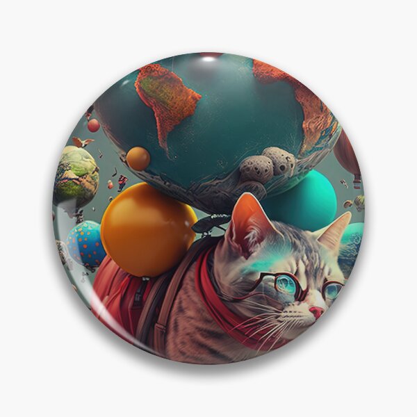 Item preview, Environmentalist Cyberpunk Cat celebrating Earth Day - surrealist AI Generated Art designed and sold by Flowsaiartshop.