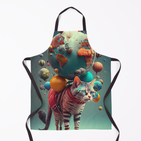 Item preview, Environmentalist Cyberpunk Cat celebrating Earth Day - surrealist AI Generated Art designed and sold by Flowsaiartshop.
