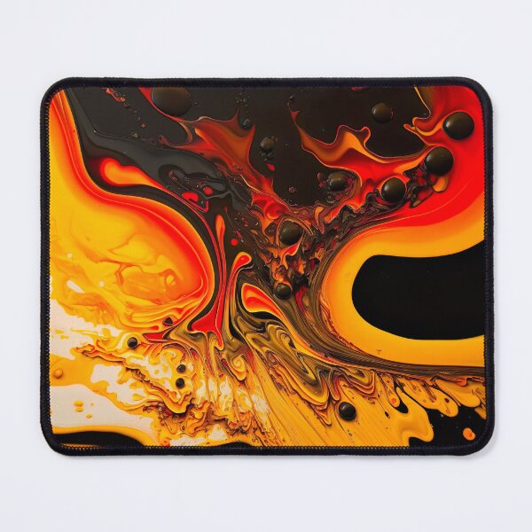 Item preview, Abstract Yellow & Red Molten Lava Style Art designed and sold by Quanisverse.