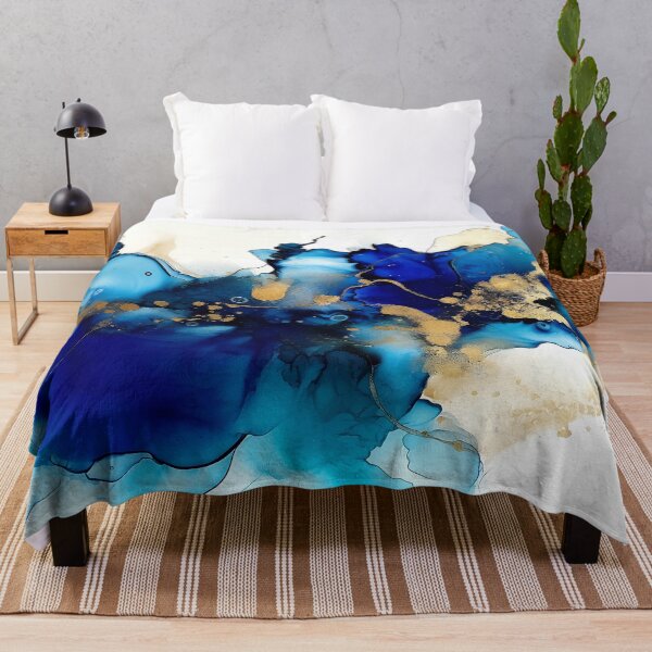Item preview, Blue Lagoon - Abstract Alcohol Ink Art designed and sold by inkvestor.