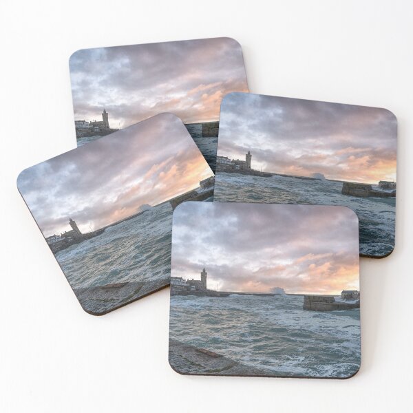 Item preview, Porthleven Harbour Cornwall storm designed and sold by kathleenjean.