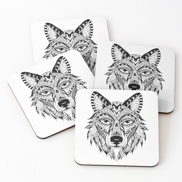 Item preview, Wolf Tribal Black designed and sold by Nakolepsi.