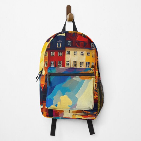Item preview, Copenhagen Vibrant Landscape | Palette Knife Oil Digital Painting designed and sold by VividViews.