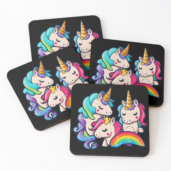 Item preview, Cute unicorn family in cartoon style designed and sold by Adorable Artifacts.