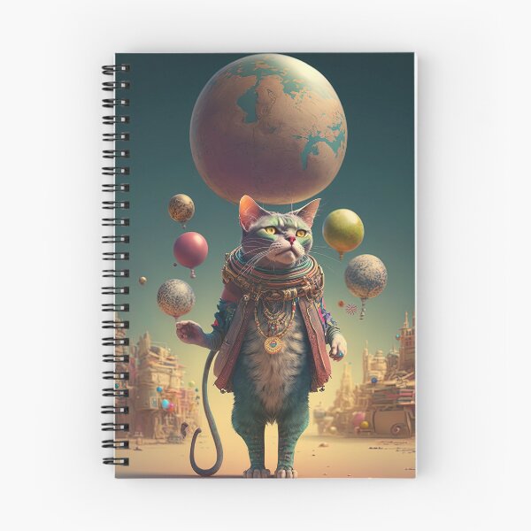 Item preview, Environmentalist Cyberpunk Cat celebrating Earth Day - surrealist AI Generated Art designed and sold by Flowsaiartshop.
