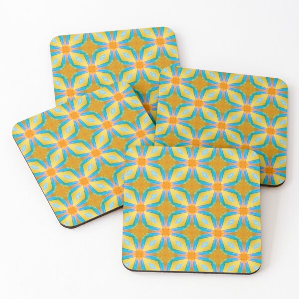 Item preview, Blue and yellow geometric background designed and sold by MarisoArt.