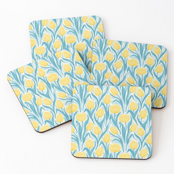 Item preview, Tulips in blue and yellow designed and sold by Katerina Mitkova Kirilova.
