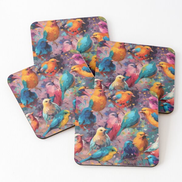 Item preview, Everybirdy Colorful Birds Pattern designed and sold by Pixel  Playground.