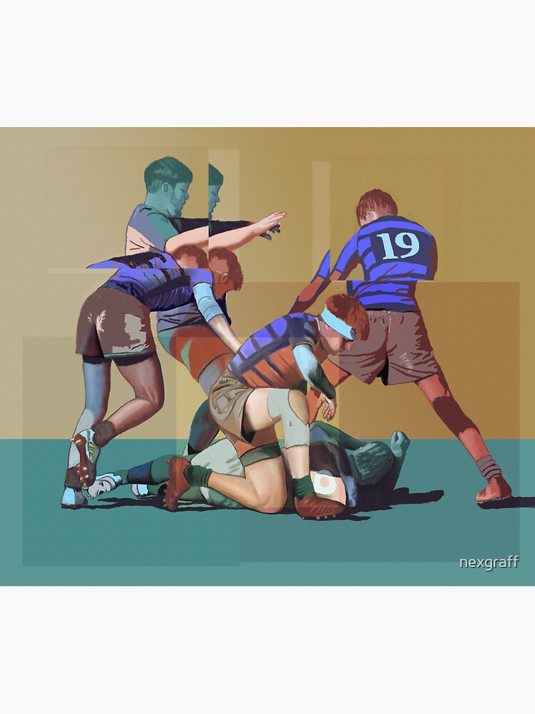Thumbnail 3 of 3, Sticker, Ruck & Roll Rugby designed and sold by nexgraff.