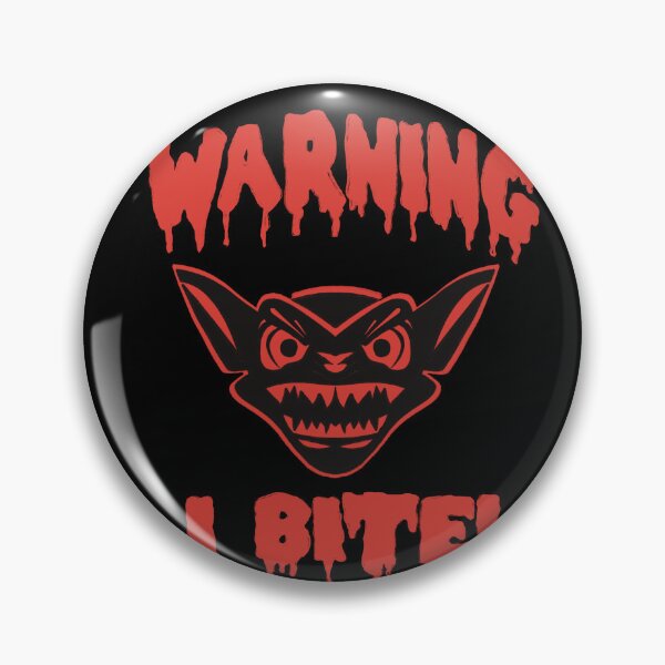 Item preview, Warning I Bite! Scary Gremlin Vector Vampire Bat Horror designed and sold by SubtleSplit.