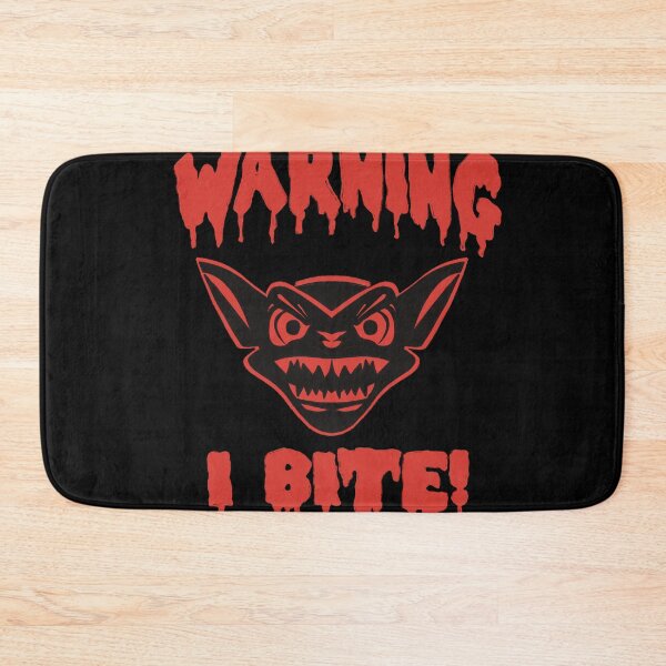 Item preview, Warning I Bite! Scary Gremlin Vector Vampire Bat Horror designed and sold by SubtleSplit.