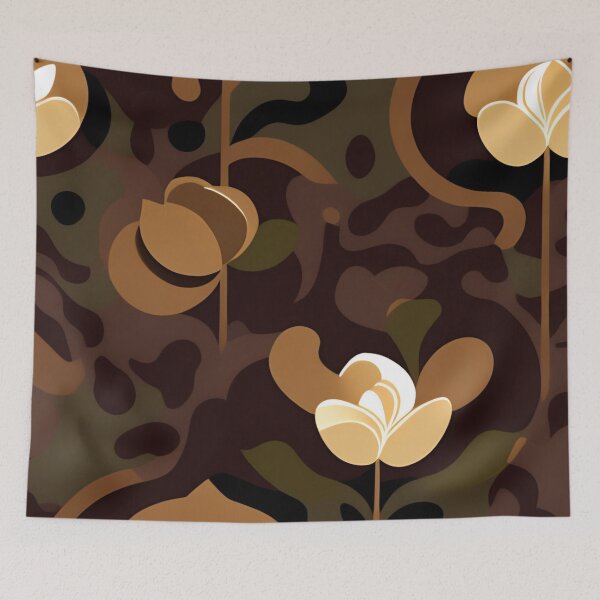 Item preview, Floral Camo pattern Brown  designed and sold by Tshirtstory.