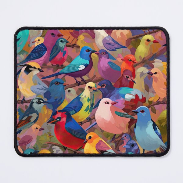 Item preview, Everybirdy Colorful Birds Pattern designed and sold by Pixel Playground.