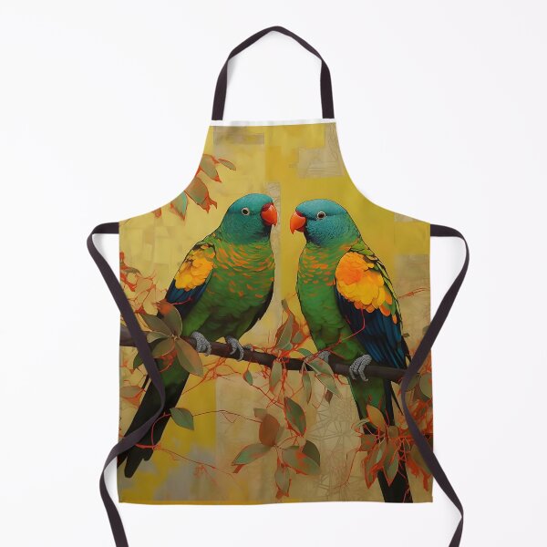 Item preview, Australian Parrots on Golden Wattle designed and sold by StickeryPickery.