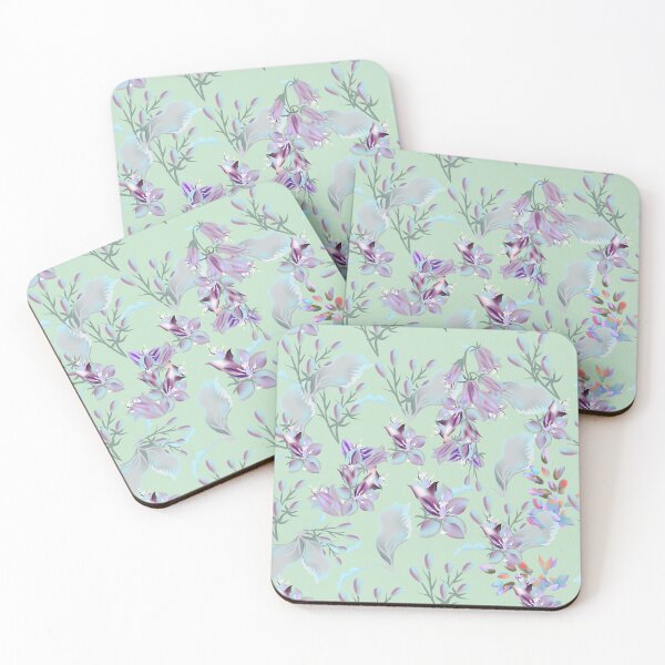 Item preview, Purple Orchids Yellow Green Background Floral Pattern designed and sold by Jaydee001.