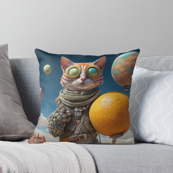Item preview, Environmentalist Cyberpunk Cat celebrating Earth Day - surrealist AI Generated Art designed and sold by Flowsaiartshop.