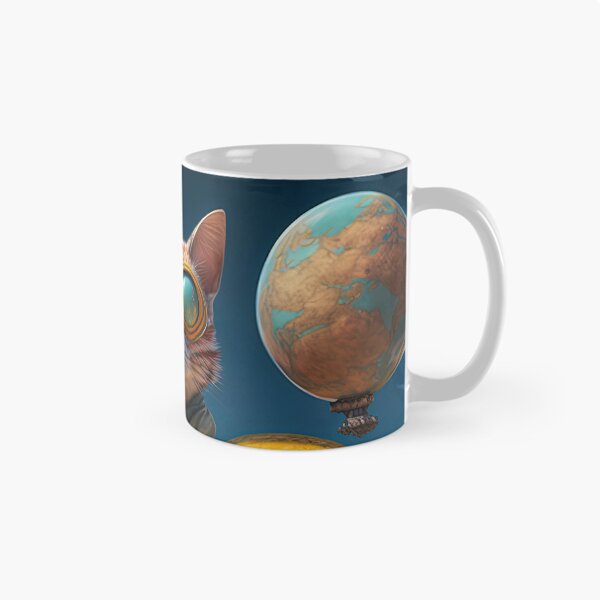Item preview, Environmentalist Cyberpunk Cat celebrating Earth Day - surrealist AI Generated Art designed and sold by Flowsaiartshop.