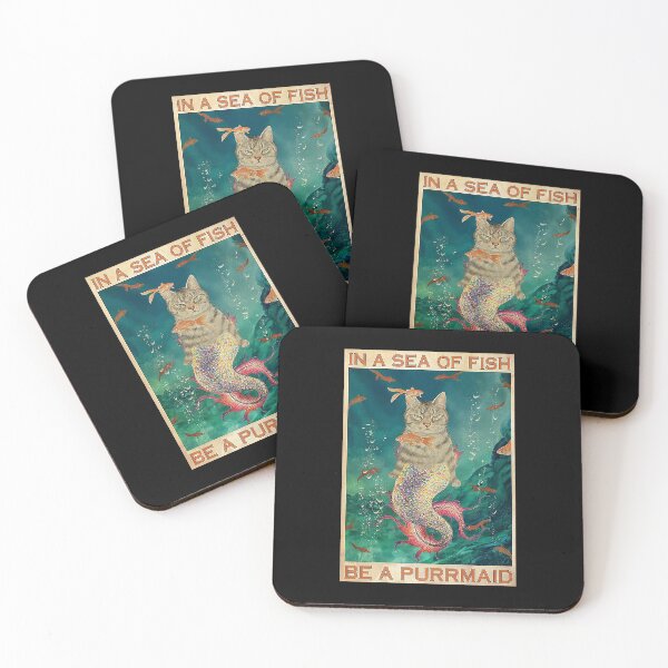 Item preview, In A Sea Of Fish Be A Purrmaid Cat designed and sold by Delmonico2022.